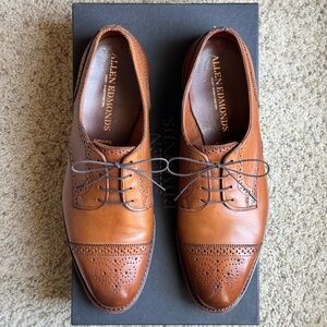 Allen Edmonds - Sanford Cap-Toe Derby Dress Shoe - 12 D - Walnut Brown